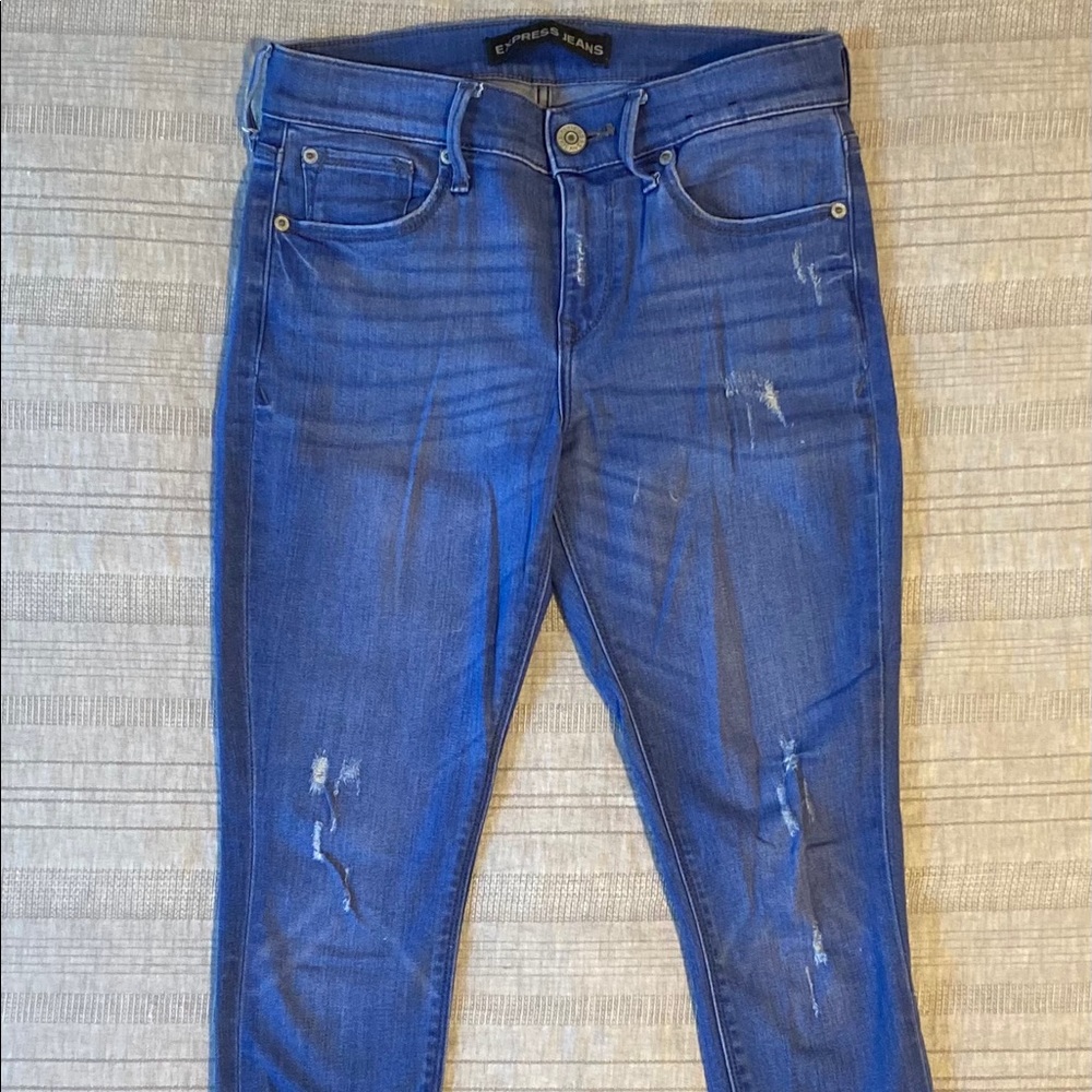 Express Mid-Rise Skinny Jeans